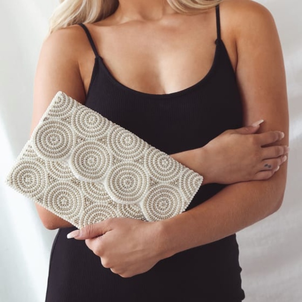 Bridal Pearl clutch